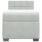 vidaXL Box Spring Bed with Mattress Light Grey 90x190 cm Velvet