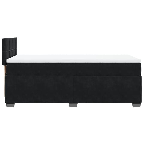 vidaXL Box Spring Bed with Mattress Black 90x190 cm Velvet