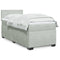 vidaXL Box Spring Bed with Mattress Light Grey 90x200 cm Velvet