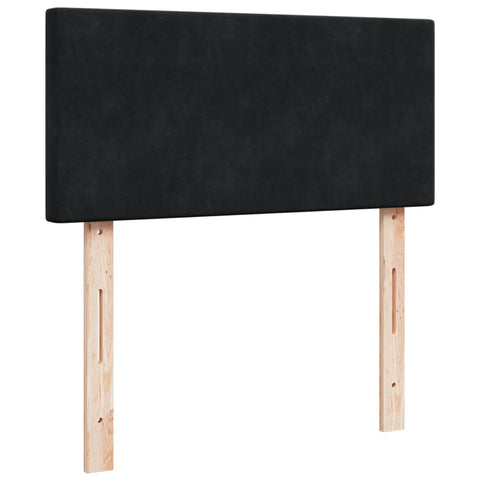 vidaXL Box Spring Bed with Mattress Black 90x200 cm Velvet
