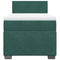 vidaXL Box Spring Bed with Mattress Dark Green 90x200 cm Velvet