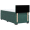 vidaXL Box Spring Bed with Mattress Dark Green 90x200 cm Velvet