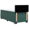 vidaXL Box Spring Bed with Mattress Dark Green 90x200 cm Velvet