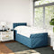 vidaXL Box Spring Bed with Mattress Dark Blue 90x200 cm Velvet
