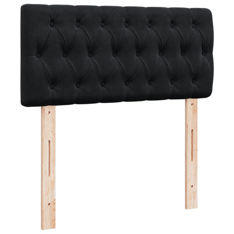 vidaXL Box Spring Bed with Mattress Black 90x200 cm Velvet