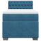 vidaXL Box Spring Bed with Mattress Dark Blue 90x200 cm Velvet