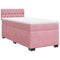 vidaXL Box Spring Bed with Mattress Pink 90x200 cm Velvet