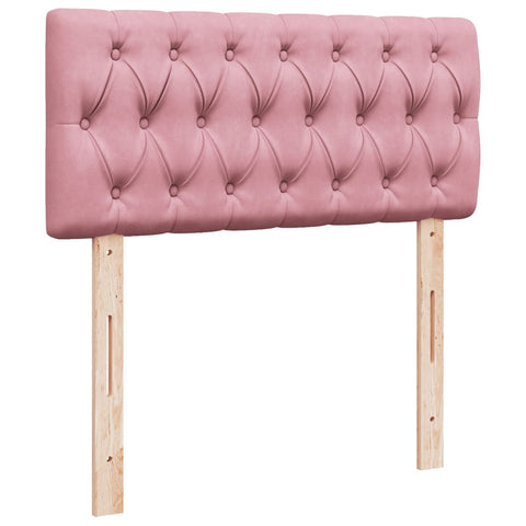 vidaXL Box Spring Bed with Mattress Pink 90x200 cm Velvet