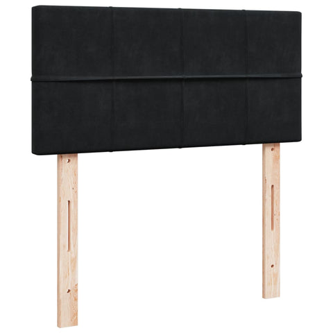 vidaXL Box Spring Bed with Mattress Black 90x200 cm Velvet