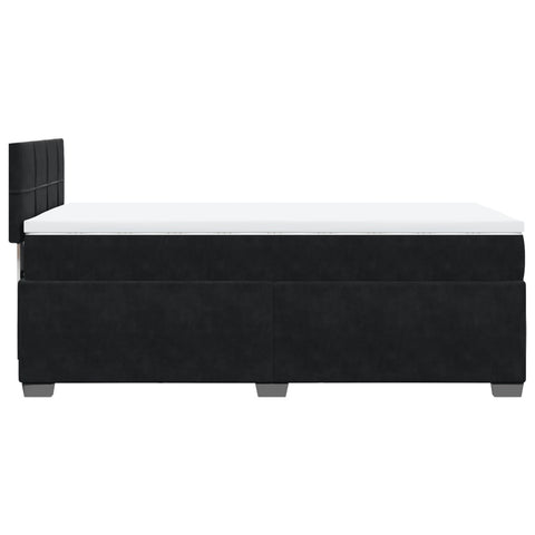 vidaXL Box Spring Bed with Mattress Black 90x200 cm Velvet
