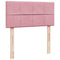 vidaXL Box Spring Bed with Mattress Pink 90x200 cm Velvet