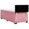 vidaXL Box Spring Bed with Mattress Pink 90x200 cm Velvet