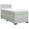 vidaXL Box Spring Bed with Mattress Light Grey 100x200 cm Velvet