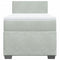 vidaXL Box Spring Bed with Mattress Light Grey 100x200 cm Velvet