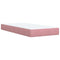 vidaXL Box Spring Bed with Mattress Pink 100x200 cm Velvet