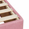 vidaXL Box Spring Bed with Mattress Pink 100x200 cm Velvet