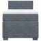 vidaXL Box Spring Bed with Mattress Dark Grey 100x200 cm Velvet