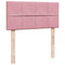 vidaXL Box Spring Bed with Mattress Pink 100x200 cm Velvet