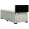 vidaXL Box Spring Bed with Mattress Light Grey 100x200 cm Velvet