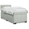 vidaXL Box Spring Bed with Mattress Light Grey 100x200 cm Velvet