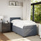 vidaXL Box Spring Bed with Mattress Dark Grey 100x200 cm Velvet