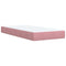 vidaXL Box Spring Bed with Mattress Pink 100x200 cm Velvet
