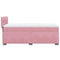 vidaXL Box Spring Bed with Mattress Pink 100x200 cm Velvet