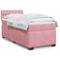 vidaXL Box Spring Bed with Mattress Pink 100x200 cm Velvet