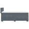 vidaXL Box Spring Bed with Mattress Dark Grey 100x200 cm Velvet