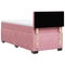 vidaXL Box Spring Bed with Mattress Pink 100x200 cm Velvet