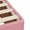 vidaXL Box Spring Bed with Mattress Pink 100x200 cm Velvet
