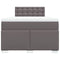 vidaXL Box Spring Bed with Mattress Grey 120x190 cm Small Double Faux Leather