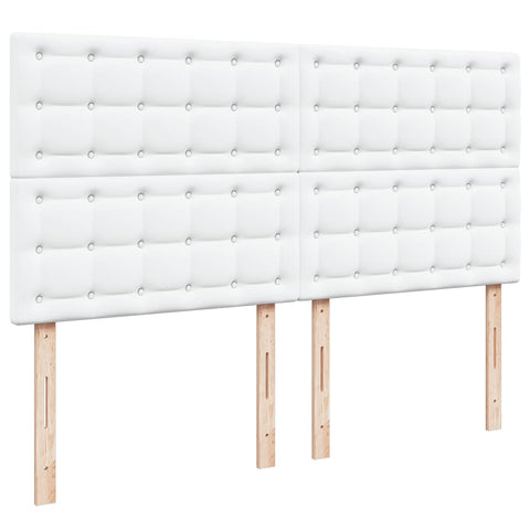vidaXL Box Spring Bed with Mattress White 200x200 cm Faux Leather