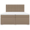 vidaXL Box Spring Bed with Mattress Cappuccino 200x200 cm Faux Leather