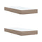 vidaXL Box Spring Bed with Mattress Cappuccino 200x200 cm Faux Leather