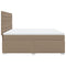 vidaXL Box Spring Bed with Mattress Cappuccino 200x200 cm Faux Leather