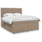 vidaXL Box Spring Bed with Mattress Cappuccino 200x200 cm Faux Leather