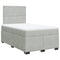 vidaXL Box Spring Bed with Mattress Light Grey 120x190 cm Small Double Velvet