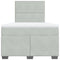 vidaXL Box Spring Bed with Mattress Light Grey 120x190 cm Small Double Velvet