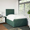 vidaXL Box Spring Bed with Mattress Dark Green 120x190 cm Small Double Velvet