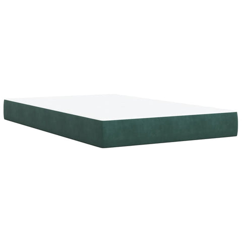 vidaXL Box Spring Bed with Mattress Dark Green 120x190 cm Small Double Velvet