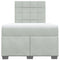 vidaXL Box Spring Bed with Mattress Light Grey 120x190 cm Small Double Velvet