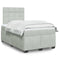 vidaXL Box Spring Bed with Mattress Light Grey 120x190 cm Small Double Velvet