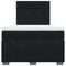 vidaXL Box Spring Bed with Mattress Black 120x190 cm Small Double Velvet