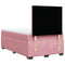 vidaXL Box Spring Bed with Mattress Pink 120x190 cm Small Double Velvet