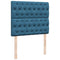 vidaXL Box Spring Bed with Mattress Blue 120x190 cm Small Double Velvet