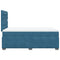 vidaXL Box Spring Bed with Mattress Blue 120x190 cm Small Double Velvet