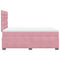 vidaXL Box Spring Bed with Mattress Pink 120x190 cm Small Double Velvet