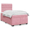 vidaXL Box Spring Bed with Mattress Pink 120x190 cm Small Double Velvet