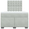 vidaXL Box Spring Bed with Mattress Light Grey 120x190 cm Small Double Velvet
